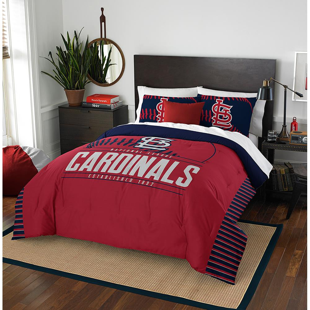 St. Louis Cardinals Mlb Full Comforter Set (grand Slam Series) (86" X 86")