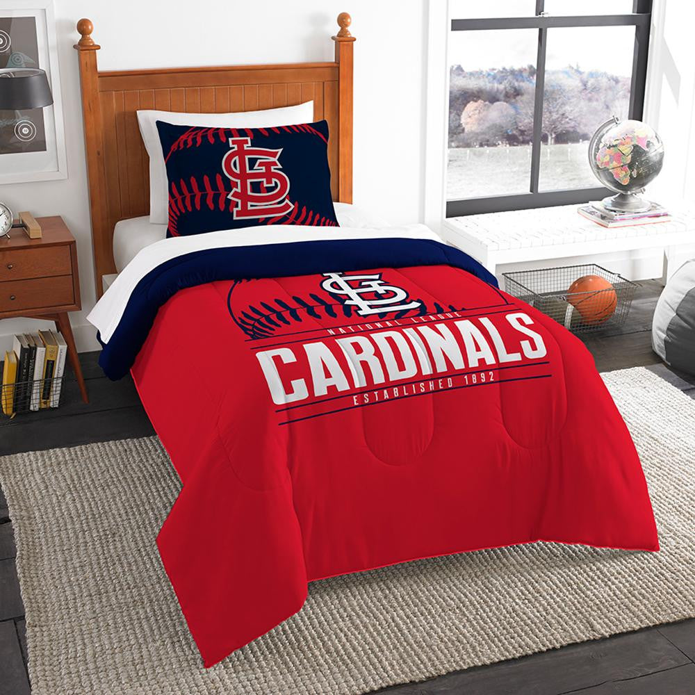 St. Louis Cardinals Mlb Twin Comforter Set (grand Slam Series) (64" X 86")