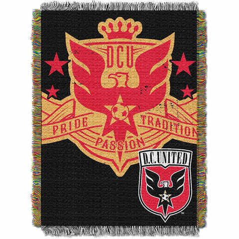 DC United MLS Woven Tapestry Throw Blanket (48x60)
