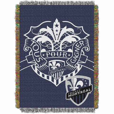 Montreal Impact MLS Woven Tapestry Throw Blanket (48x60)