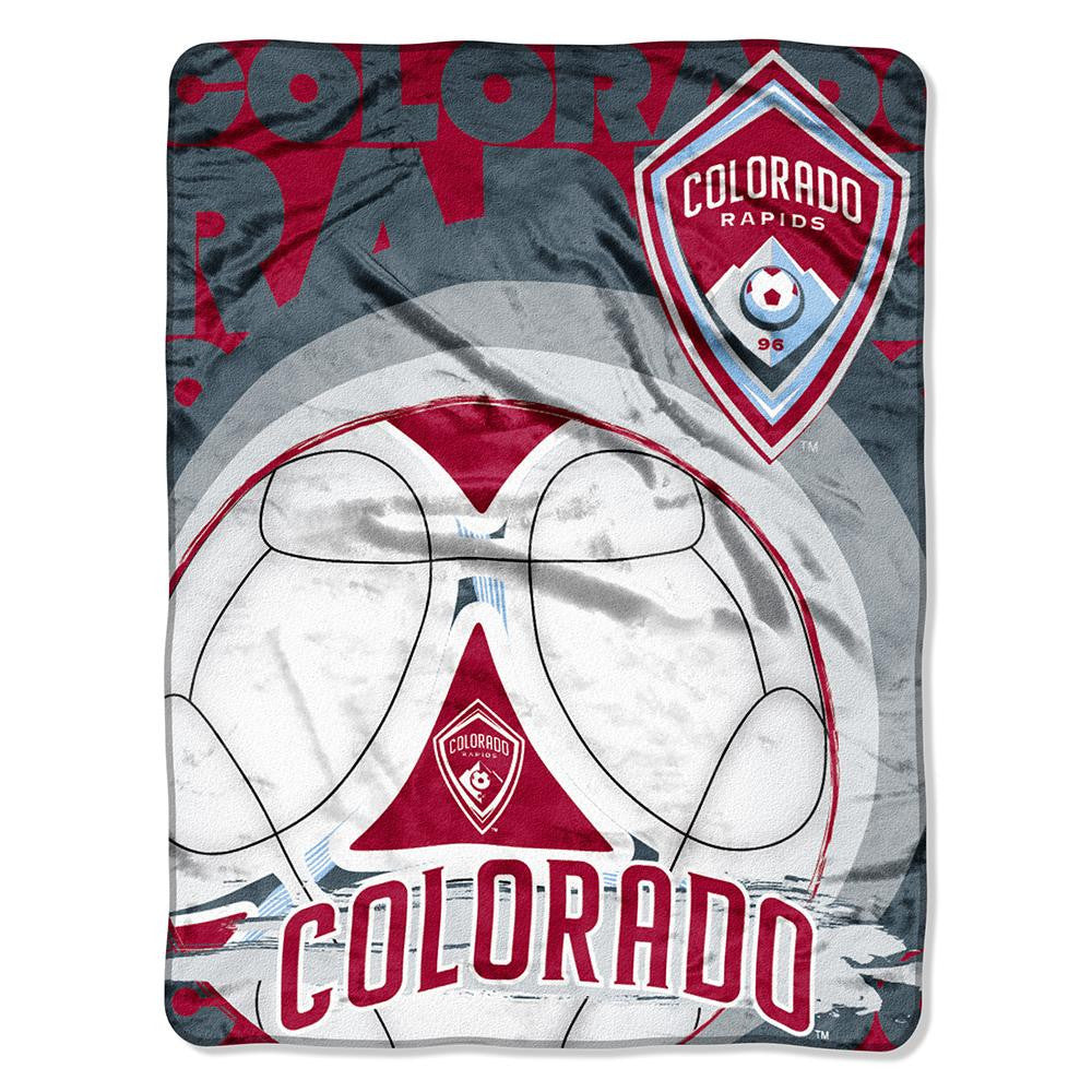 Colorado Rapids Mls Micro Raschel Blanket (technoseries) (46in X 60in)