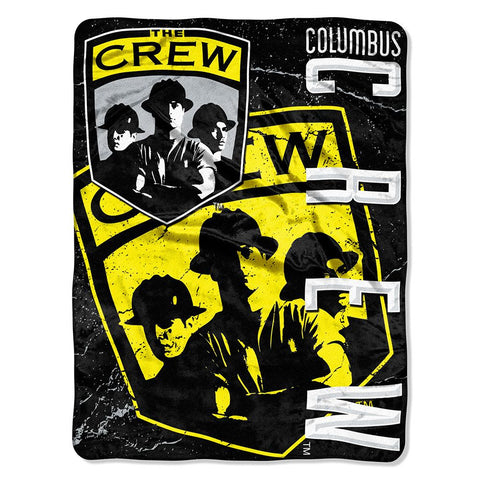 Columbus Crew Mls Micro Raschel Blanket (concrete Series) (46in X 60in)