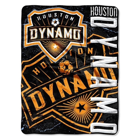 Houston Dynamo MLS Micro Raschel Blanket (46in x 60in)