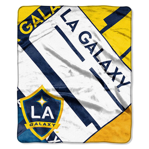 Los Angeles Galaxy MLS Royal Plush Raschel Blanket (50x60)