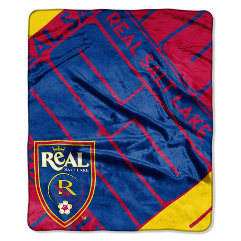 Real Salt Lake MLS Royal Plush Raschel Blanket (Scramble Series) (50in x 60in)