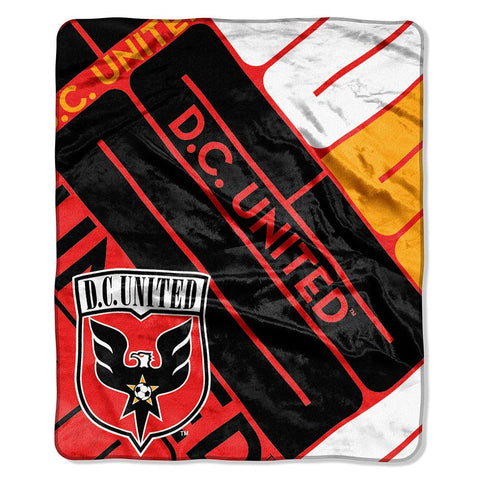 Dc United Mls Royal Plush Raschel Blanket (scramble Series) (50"x60")