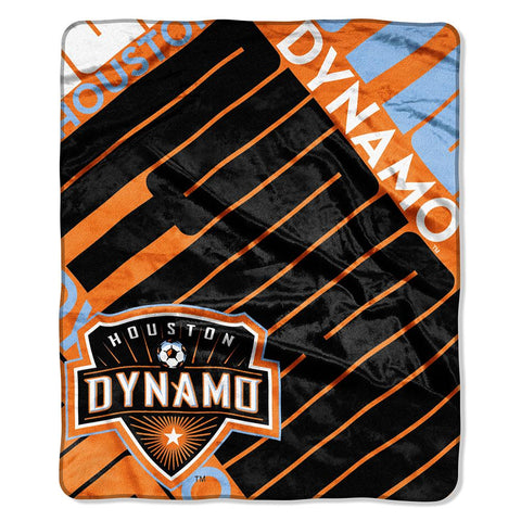 Houston Dynamo Mls Royal Plush Raschel Blanket (scramble Series) (50"x60")