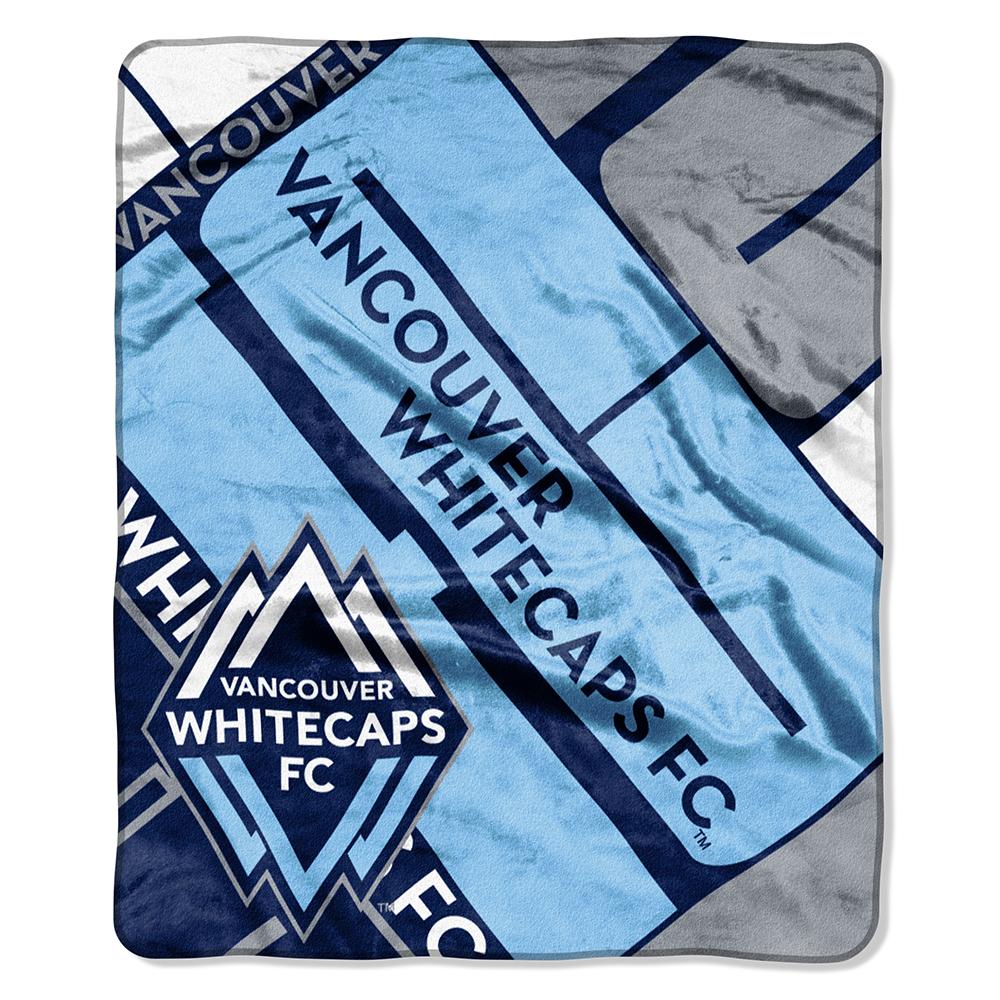 Vancouver Whitecaps Fc Mls Royal Plush Raschel Blanket (scramble Series) (50"x60")