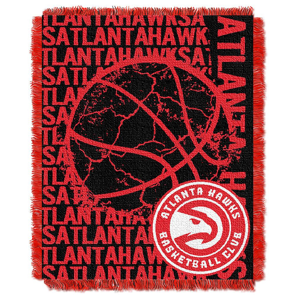 Atlanta Hawks NBA Triple Woven Jacquard Throw (Double Play Series) (48x60)