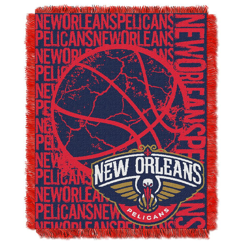 New Orleans Pelicans NBA Triple Woven Jacquard Throw (Double Play Series) (48x60)