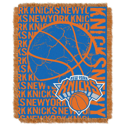 New York Knicks NBA Triple Woven Jacquard Throw (Double Play Series) (48x60)