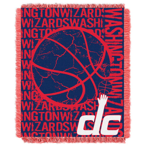Washington Wizards NBA Triple Woven Jacquard Throw (Double Play Series) (48x60)