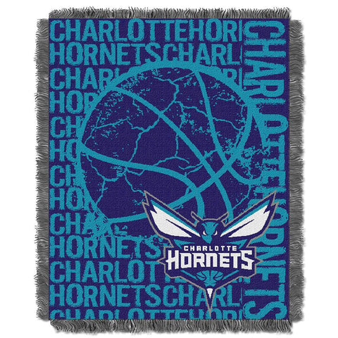 Charlotte Bobcats NBA Triple Woven Jacquard Throw (Double Play Series) (48x60)
