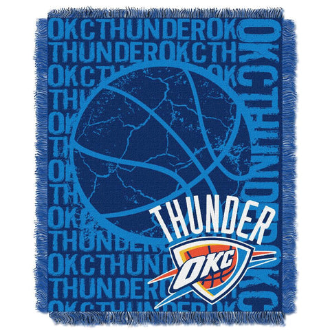 Oklahoma City Thunder NBA Triple Woven Jacquard Throw (Double Play Series) (48x60)