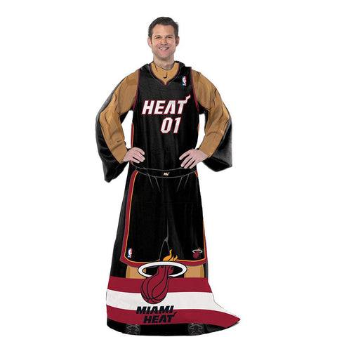 Miami Heat NBA Adult Uniform Comfy Throw Blanket w- Sleeves