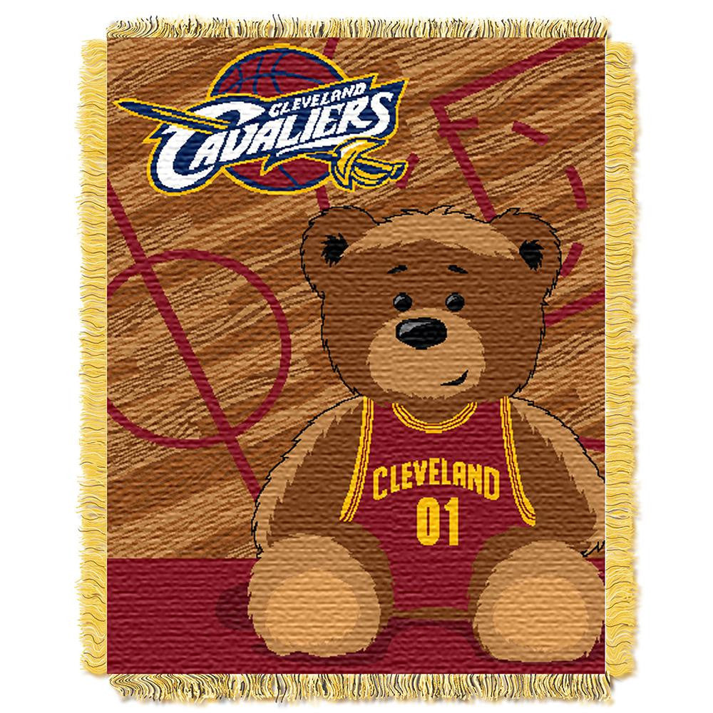 Cleveland Cavaliers NBA Triple Woven Jacquard Throw (Half Court Baby Series) (36x48)