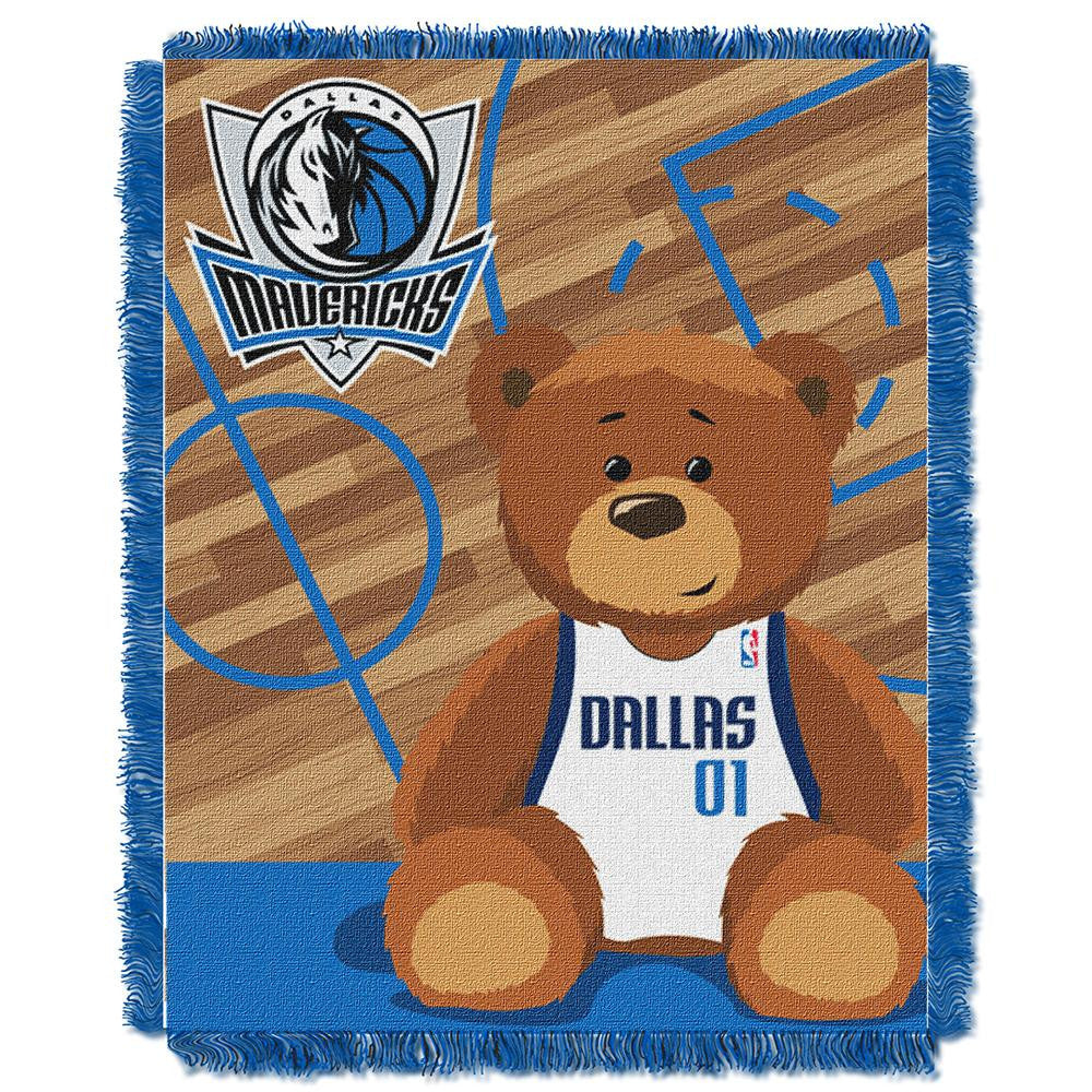 Dallas Mavericks NBA Triple Woven Jacquard Throw (Half Court Baby Series) (36x48)