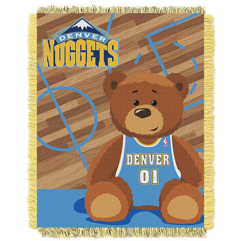 Denver Nuggets NBA Triple Woven Jacquard Throw (Half Court Baby Series) (36x48)