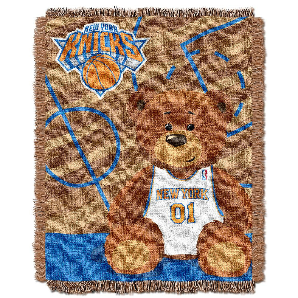 New York Knicks NBA Triple Woven Jacquard Throw (Half Court Baby Series) (36x48)