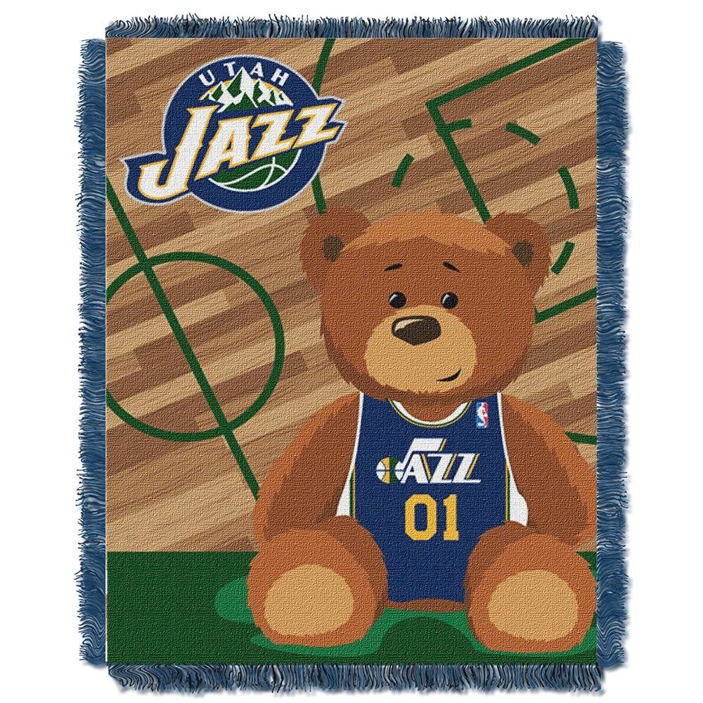 Utah Jazz NBA Triple Woven Jacquard Throw (Half Court Baby Series) (36x48)