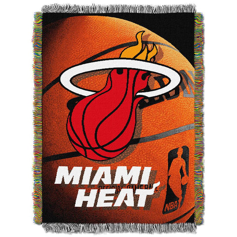 Miami Heat NBA Woven Tapestry Throw Blanket (48x60)