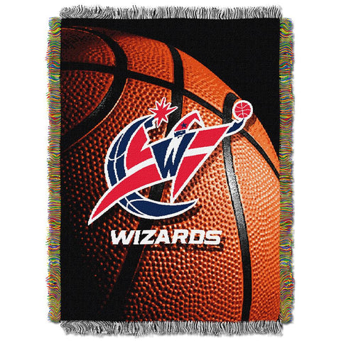 Washington Wizards NBA Woven Tapestry Throw Blanket (48x60)