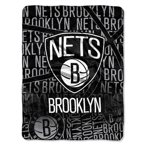 Brooklyn Nets NBA Micro Raschel Blanket (Redux Series) (46in x 60in)