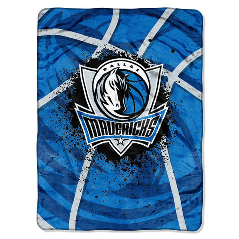 Dallas Mavericks NBA Royal Plush Raschel Blanket (Shadow Series) (60x80)