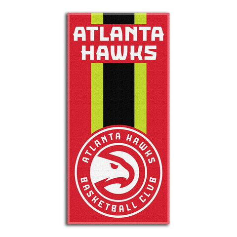 Atlanta Hawks Nba Zone Read Cotton Beach Towel (30in X 60in)