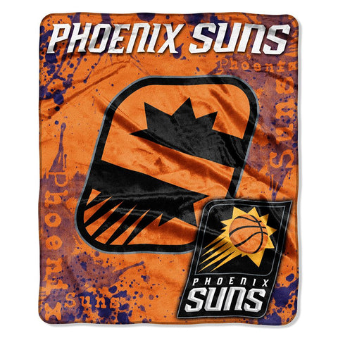 Phoenix Suns Nba Royal Plush Raschel Blanket (drop Down Series) (50"x60")