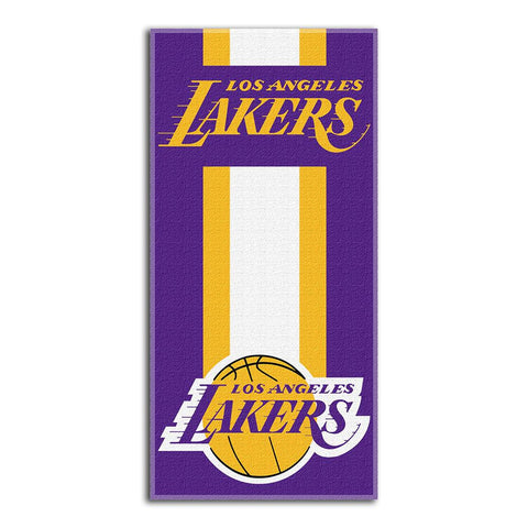 Los Angeles Lakers NBA Zone Read Cotton Beach Towel (30in x 60in)