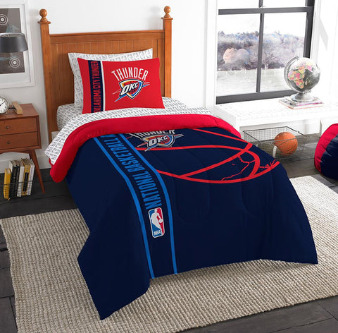 Oklahoma City Thunder NBA Twin Comforter Bed in a Bag (Soft & Cozy) (64in x 86in)