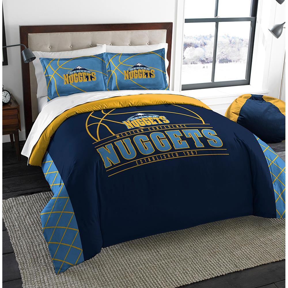 Denver Nuggets Nba Full Comforter Set (reverse Slam Series) (86" X 86")