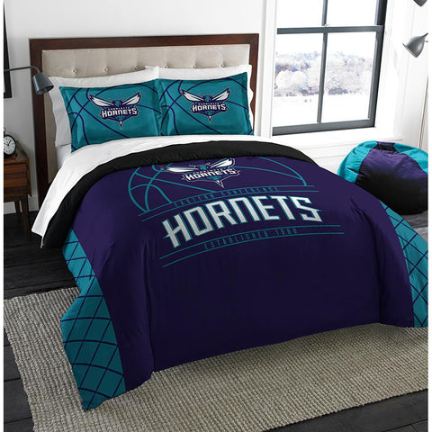 Charlotte Hornets Nba Full Comforter Set (reverse Slam Series) (86" X 86")