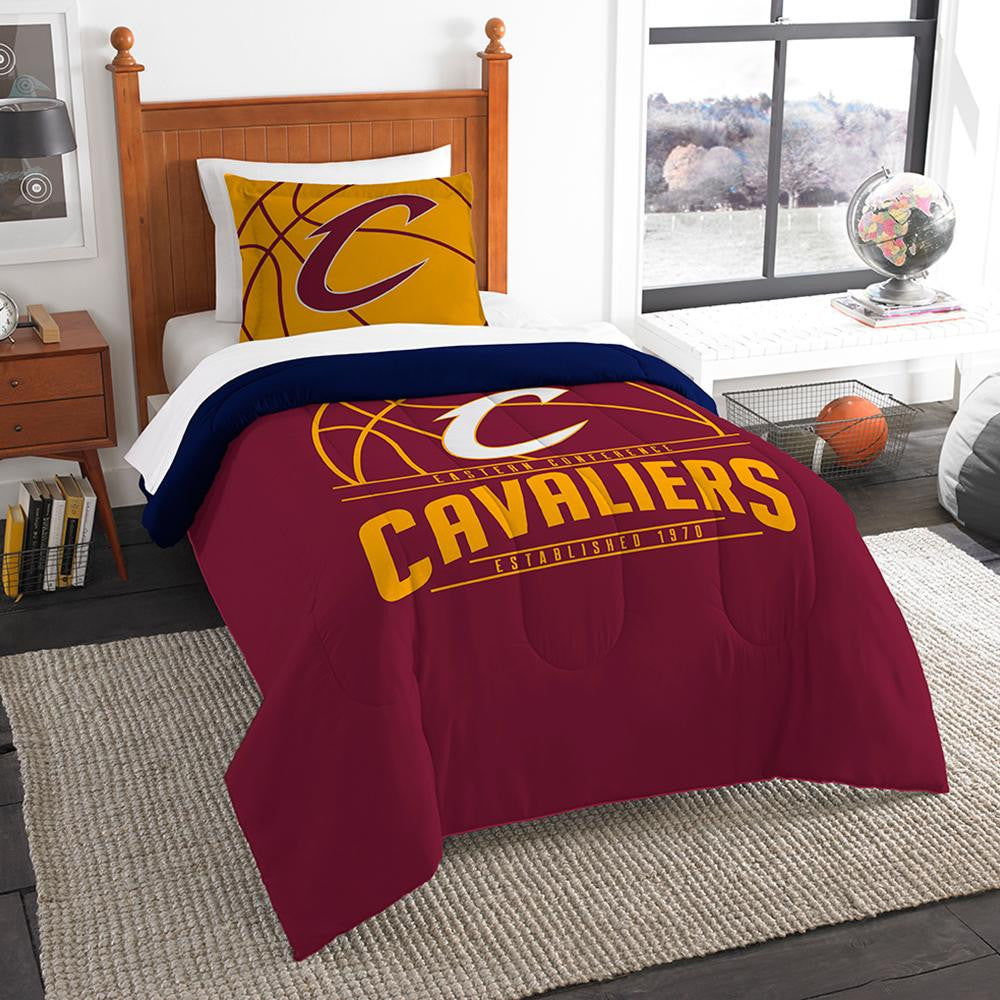 Cleveland Cavaliers Nba Twin Comforter Set (reverse Slam Series) (64" X 86")