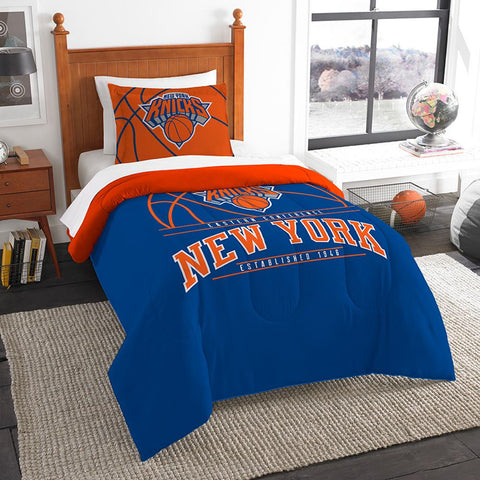 New York Nets Nba Twin Comforter Set (reverse Slam Series) (64" X 86")