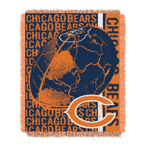 Chicago Bears NFL Triple Woven Jacquard Throw (Double Play) (48x60)