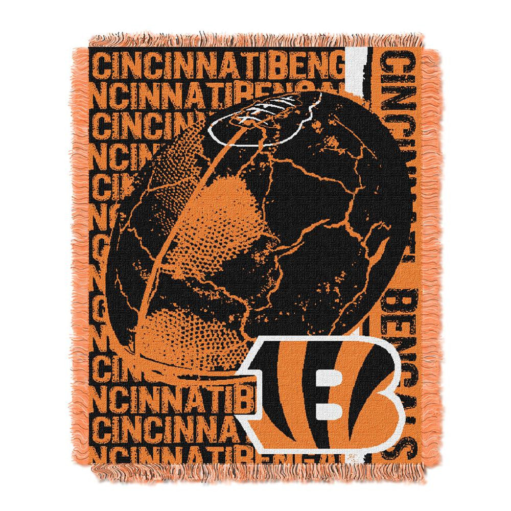 Cincinnati Bengals NFL Triple Woven Jacquard Throw (Double Play) (48x60)