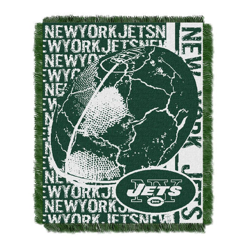 New York Jets NFL Triple Woven Jacquard Throw (Double Play) (48x60)