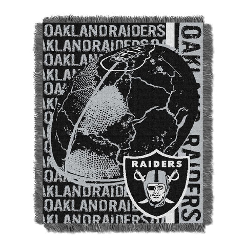 Oakland Raiders NFL Triple Woven Jacquard Throw (Double Play) (48x60)