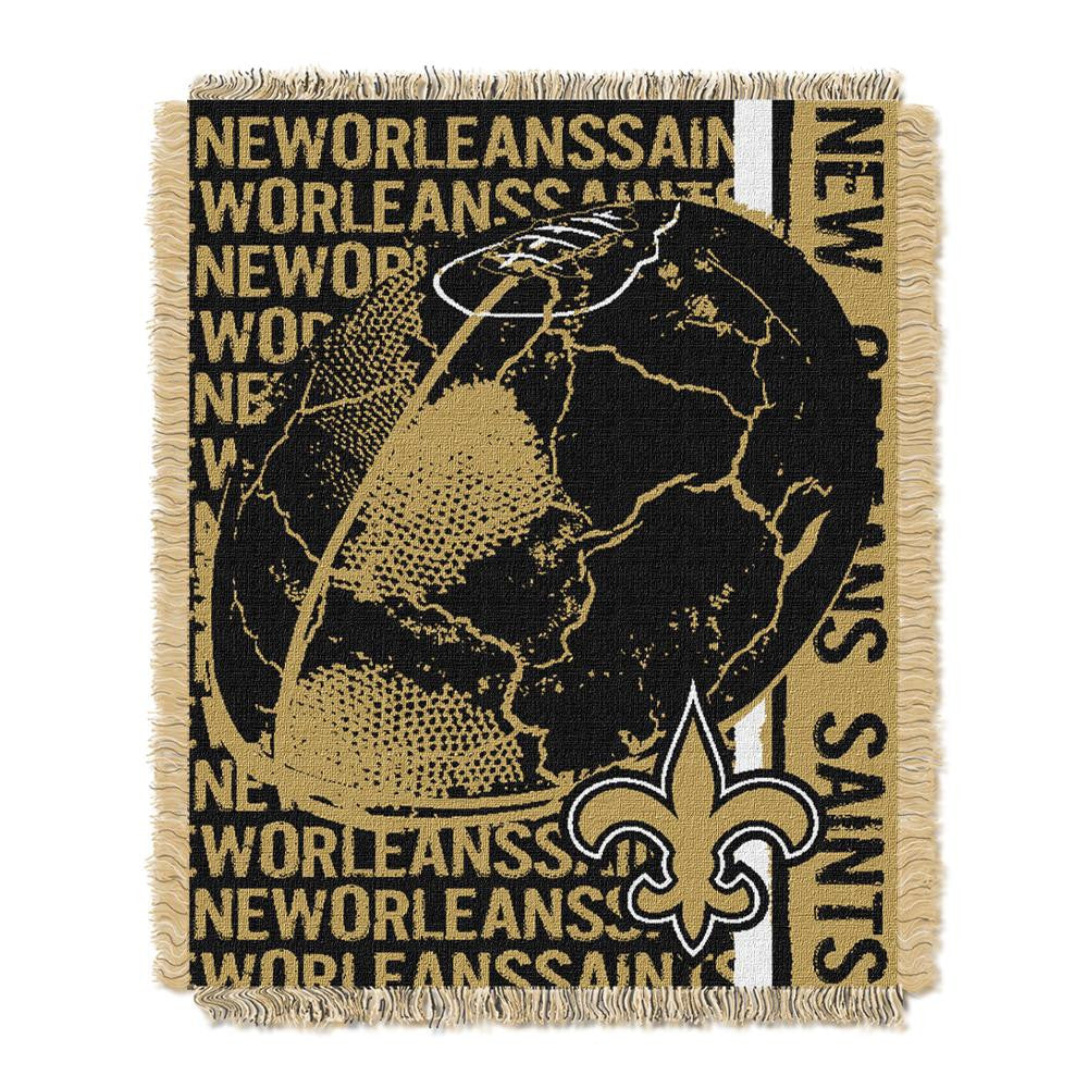 New Orleans Saints NFL Triple Woven Jacquard Throw (Double Play) (48x60)