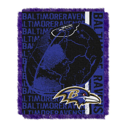 Baltimore Ravens NFL Triple Woven Jacquard Throw (Double Play) (48x60)