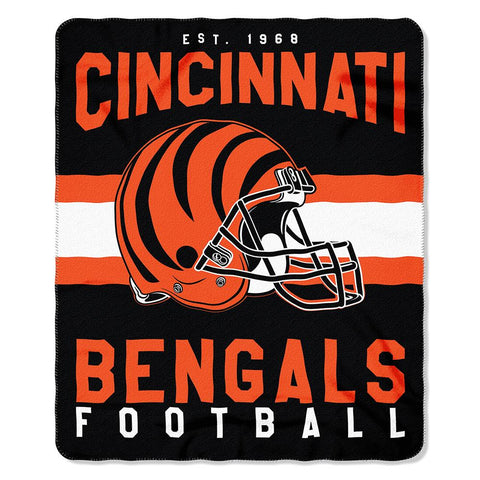 Cincinnati Bengals Nfl Light Weight Fleece Blanket (singular Series) (50inx60in)