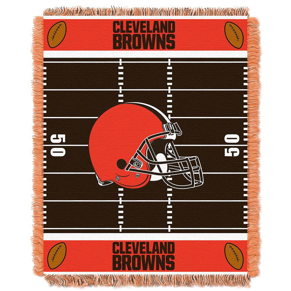 Cleveland Browns NFL Triple Woven Jacquard Throw (Field Baby Series) (36x48)