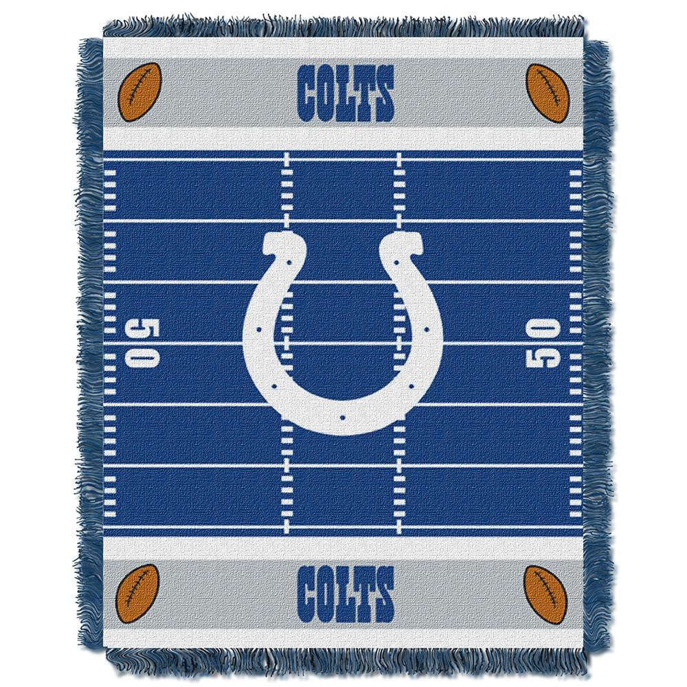 Indianapolis Colts NFL Triple Woven Jacquard Throw (Field Baby Series) (36x48)