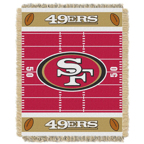 San Francisco 49ers NFL Triple Woven Jacquard Throw (Field Baby Series) (36x48)