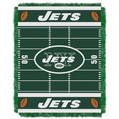 New York Jets NFL Triple Woven Jacquard Throw (Field Baby Series) (36x48)