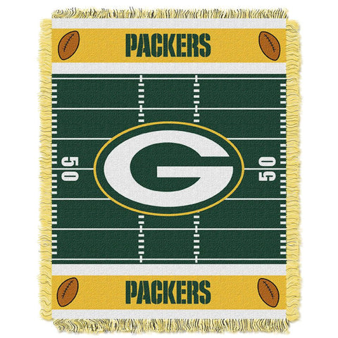 Green Bay Packers NFL Triple Woven Jacquard Throw (Field Baby Series) (36x48)