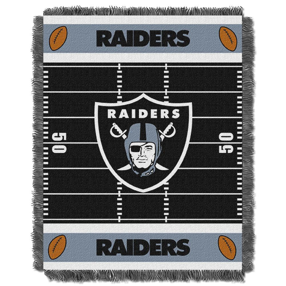 Oakland Raiders NFL Triple Woven Jacquard Throw (Field Baby Series) (36x48)