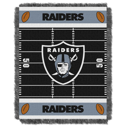 Oakland Raiders NFL Triple Woven Jacquard Throw (Field Baby Series) (36x48)